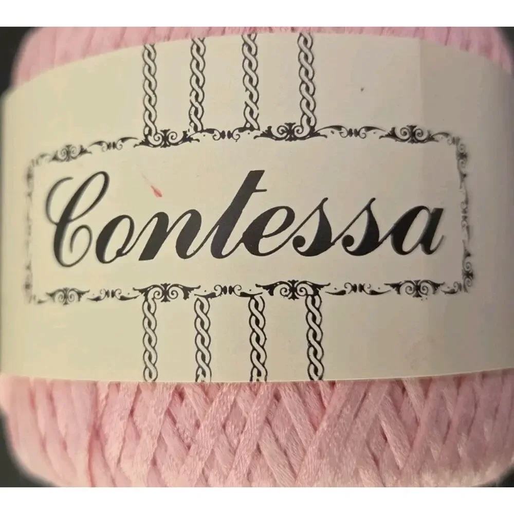Lot 3 VTG Vendome Contessa Pink Silk Blend Yarn Italy Crochet Lace Thread